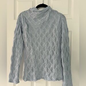 Anthropologie Maeve Pale Blue Ruched Long Sleeve Top
